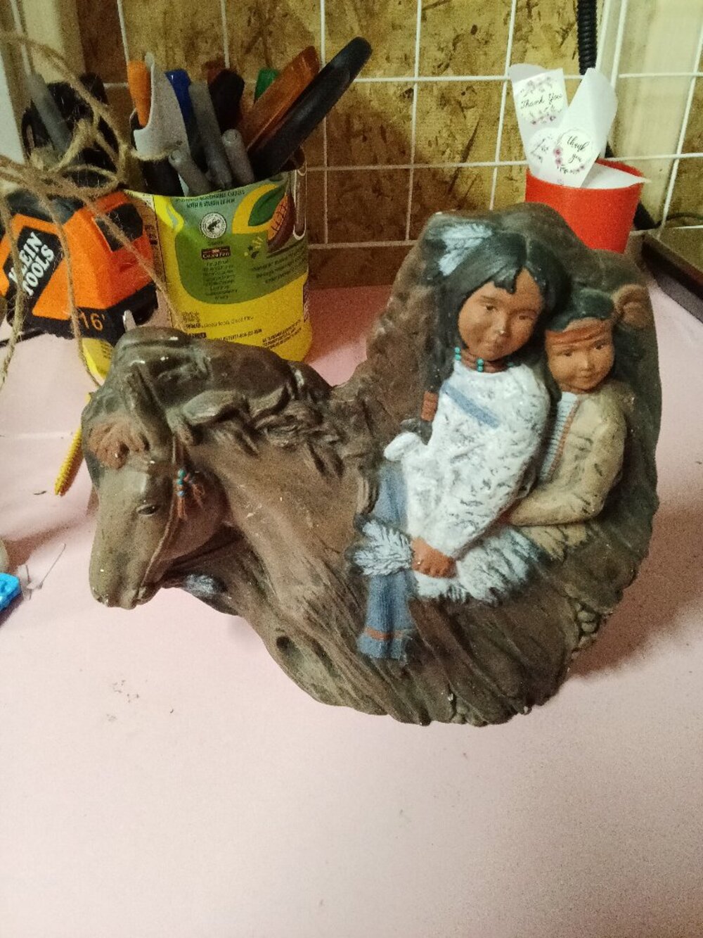 Native American Figurine Sculpture with Horse - Bundle Discount Available